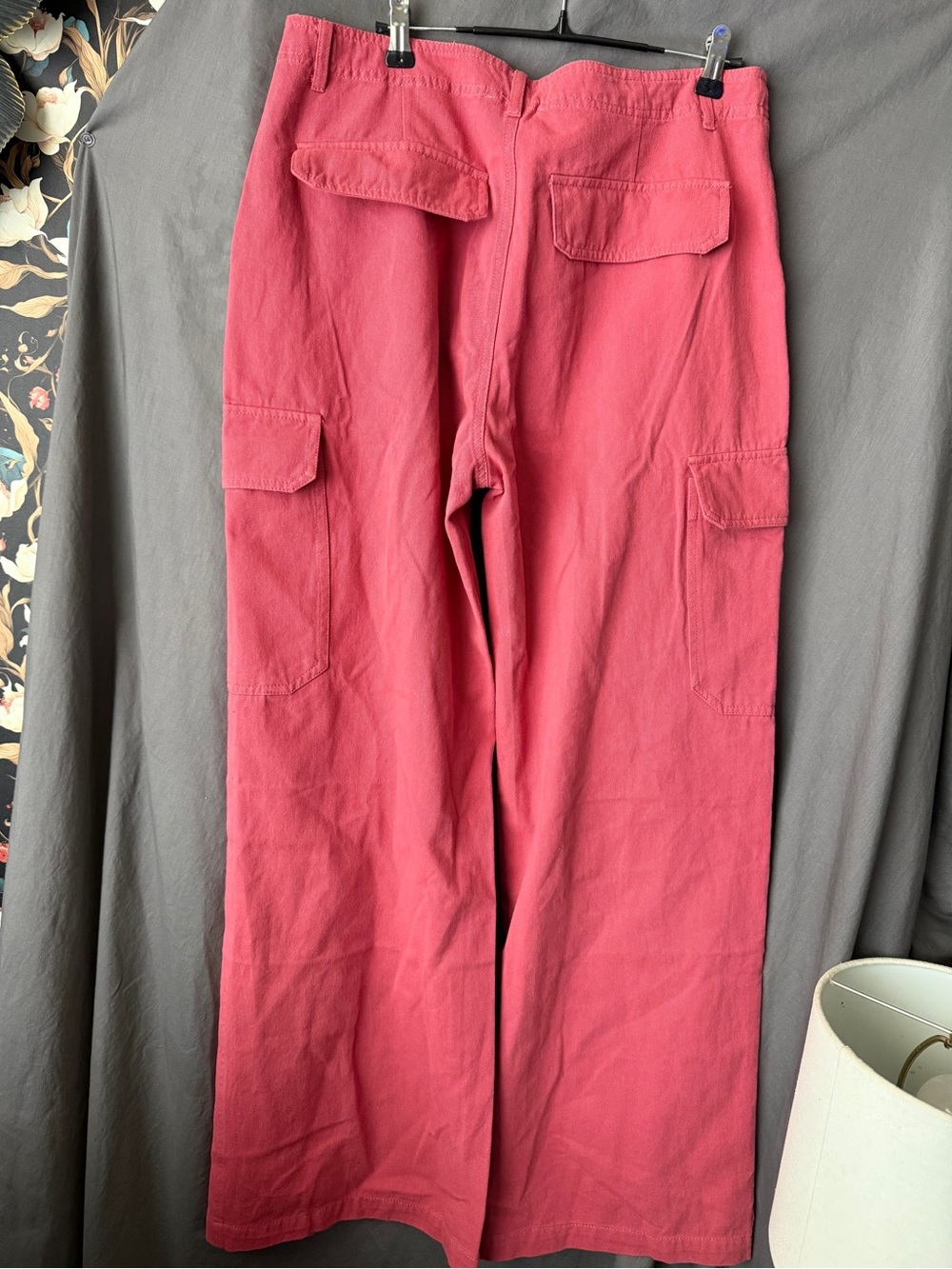 Umgee Rose Pink Boot Cut Cargo Pants